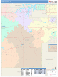 Creek County, OK Wall Map