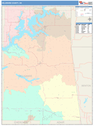 Delaware County, OK Wall Map