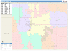 Garfield County, OK Wall Map