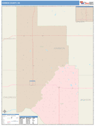 Harmon County, OK Wall Map