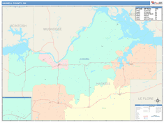 Haskell County, OK Wall Map