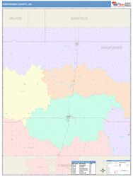 Kingfisher County, OK Wall Map