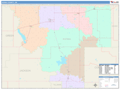 Kiowa County, OK Wall Map