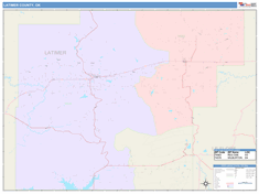 Latimer County, OK Wall Map