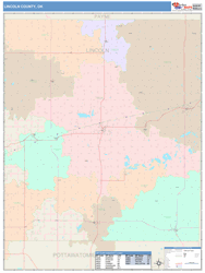 Lincoln County, OK Wall Map