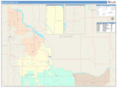 McClain County, OK Wall Map