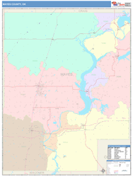 Mayes County, OK Wall Map