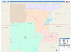 Noble County, OK Wall Map