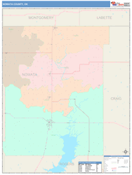 Nowata County, OK Wall Map