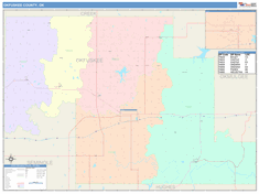 Okfuskee County, OK Wall Map