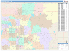 Oklahoma County, OK Wall Map