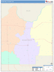 Roger Mills County, OK Wall Map