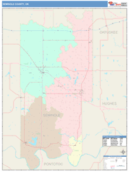 Seminole County, OK Wall Map