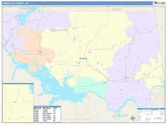 Sequoyah County, OK Wall Map