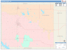 Stephens County, OK Wall Map