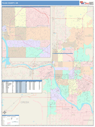 Tulsa County, OK Wall Map