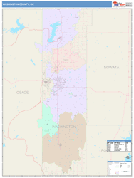 Washington County, OK Wall Map