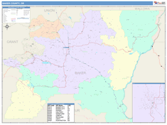 Baker County, OR Wall Map