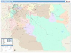 Clackamas County, OR Wall Map