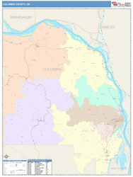 Columbia County, OR Wall Map