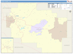 Crook County, OR Wall Map