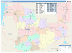 Douglas County, OR Wall Map