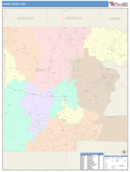 Grant County, OR Wall Map