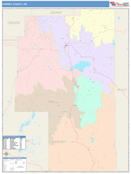 Harney County, OR Wall Map