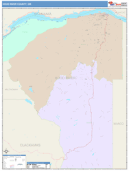 Hood River County, OR Wall Map