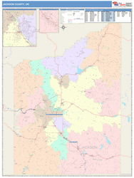 Jackson County, OR Wall Map