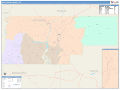 Jefferson County, OR Wall Map