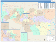 Lane County, OR Wall Map