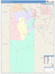 Malheur County, OR Wall Map