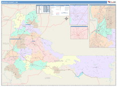 Marion County, OR Wall Map