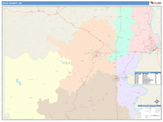 Polk County, OR Wall Map