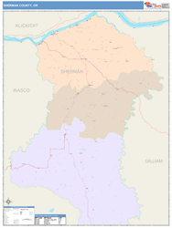 Sherman County, OR Wall Map