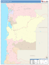 Tillamook County, OR Wall Map