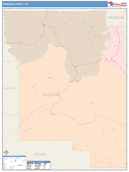 Wheeler County, OR Wall Map