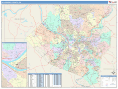 Allegheny County, PA Wall Map