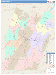 Bedford County, PA Wall Map