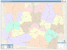 Bradford County, PA Wall Map