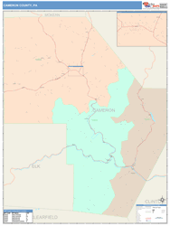 Cameron County, PA Wall Map