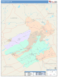 Carbon County, PA Wall Map