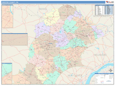 Chester County, PA Wall Map