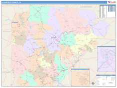 Clearfield County, PA Wall Map