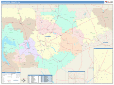 Crawford County, PA Wall Map