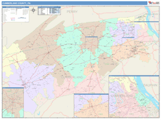 Cumberland County, PA Wall Map