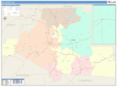 Elk County, PA Wall Map