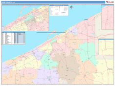 Erie County, PA Wall Map