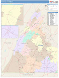 Franklin County, PA Wall Map